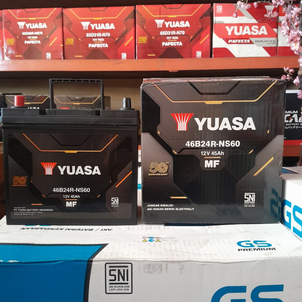 (Top Brand) YUASA MF NS60 - 45 AH II AKI KERING UNTUK MOBIL AVANZA, TERIOS, RUSH, FEROZA, NEO ZEBRA,