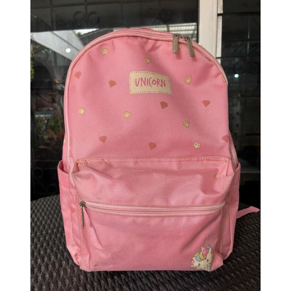 PRELOVED TAS SEKOLAH RANSEL ANAK TAS SEKOLAH PINK UNICORN PRELOVED TAS SEKOLAH