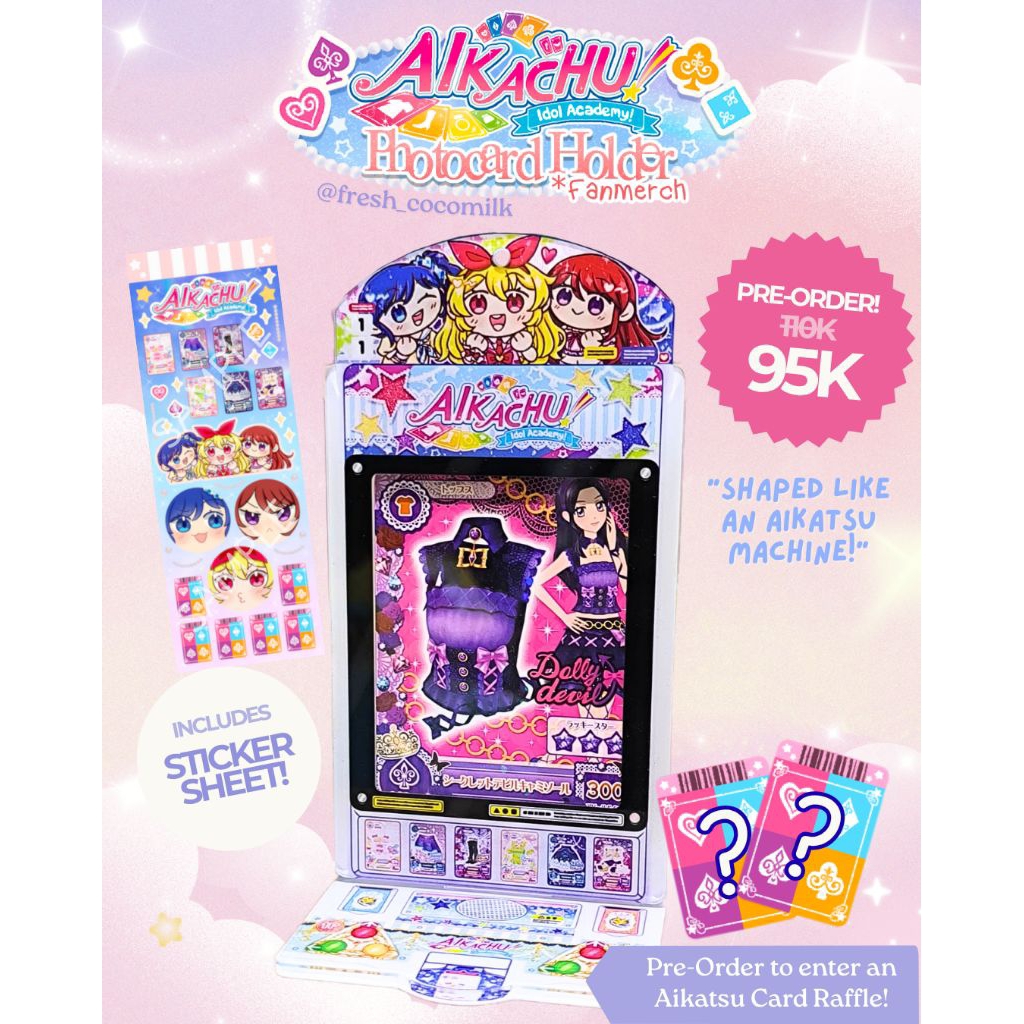 [ Pre-Order Chat Dulu‼️] Aikatsu Machine Photocard Holder & Aikatsu (B-Grade) Foiled Card Fanmerch