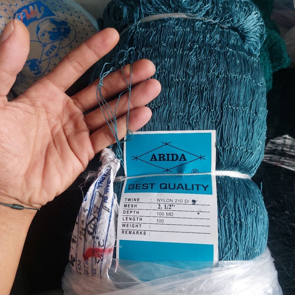 jaring nylon ARIDA 2½ inchi D9 100MD X 100YDS BIRU