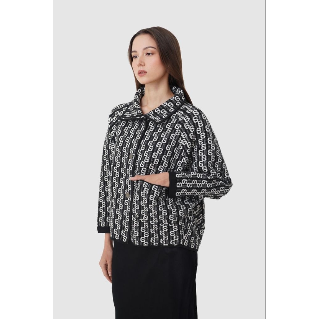 Leena Jacket Black Buttonscarves