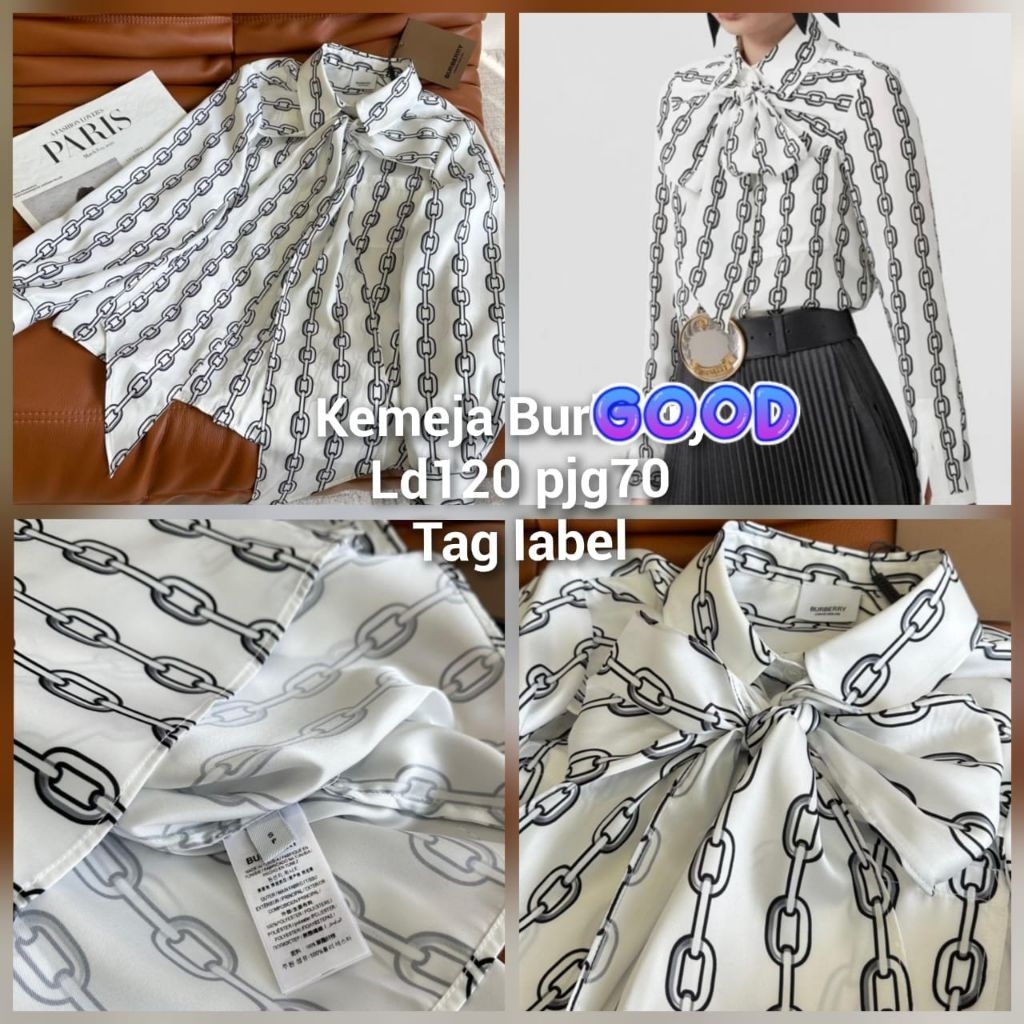 Kemeja Wanita Motif Full Rantai 777 Import