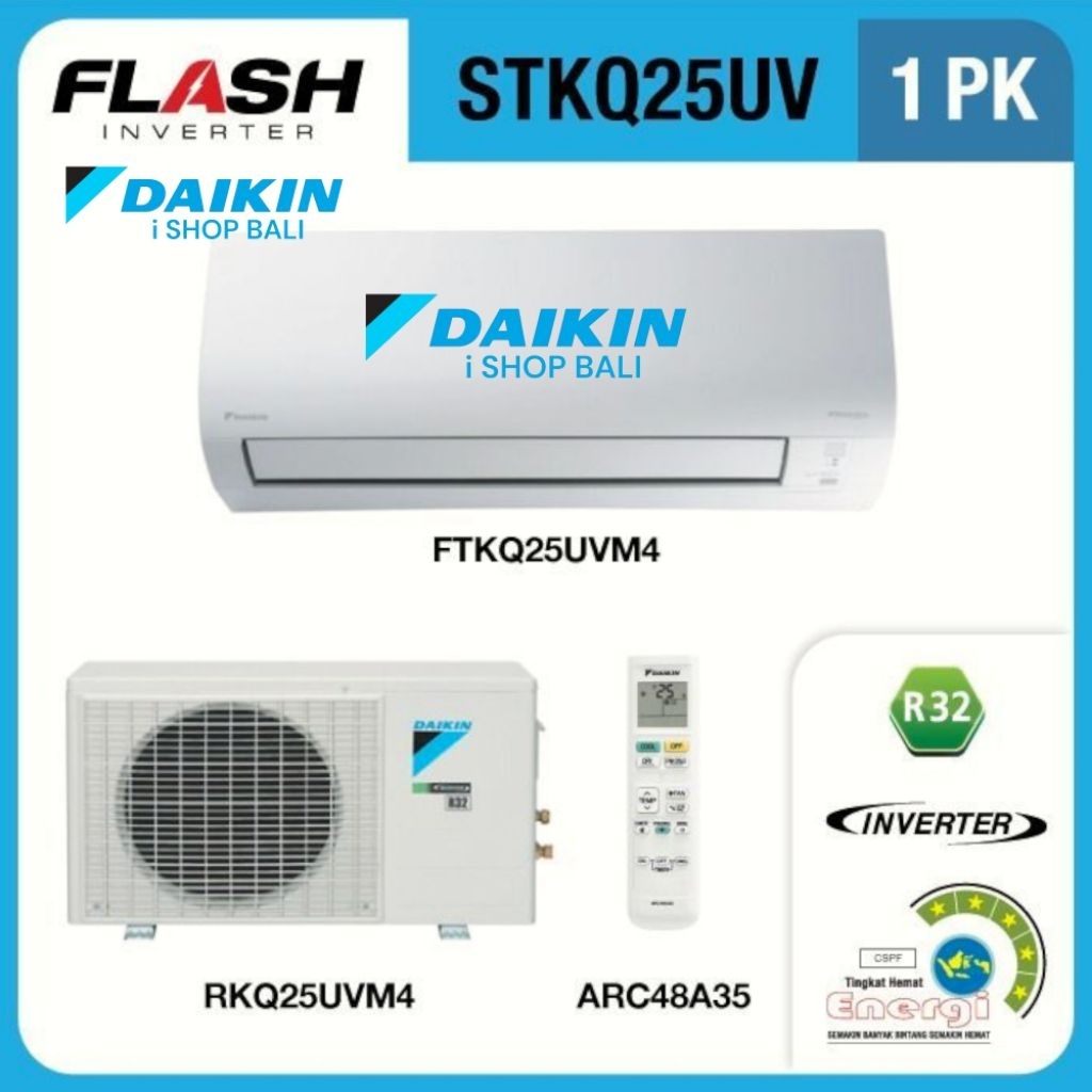 Ac Daikin Thailand Flash inverter 1 Pk FTKQ25UV Ac Daikin Thailand 1 Pk