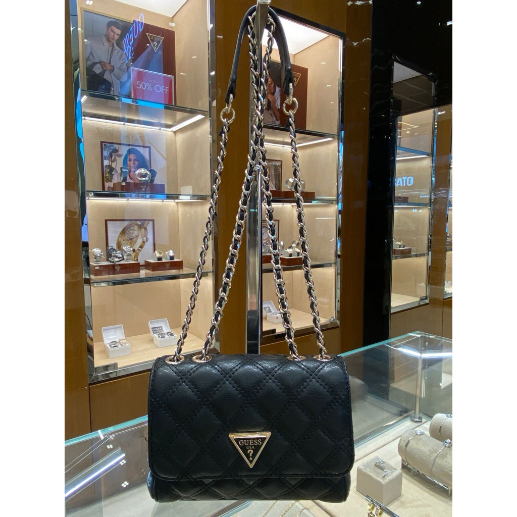GIULLY MINI CONVERTIBLE FLAPP - TAS GUESS ORIGINAL WANITA