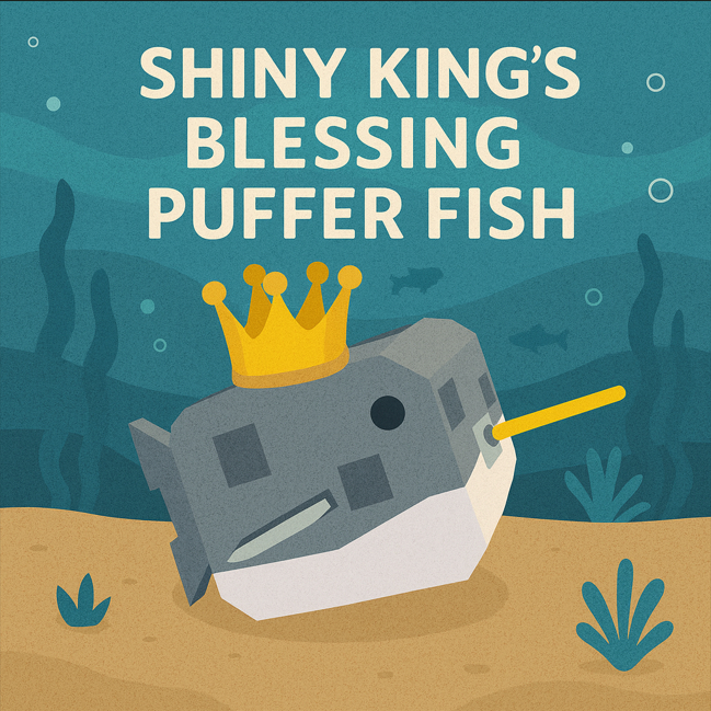 Shiny King's Blessing Puffer Fish - Fisch