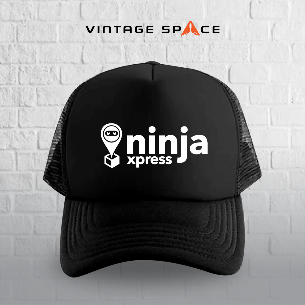topi kurir Ninja xpress/ topi custom logo/ topi jaring/topi kurir