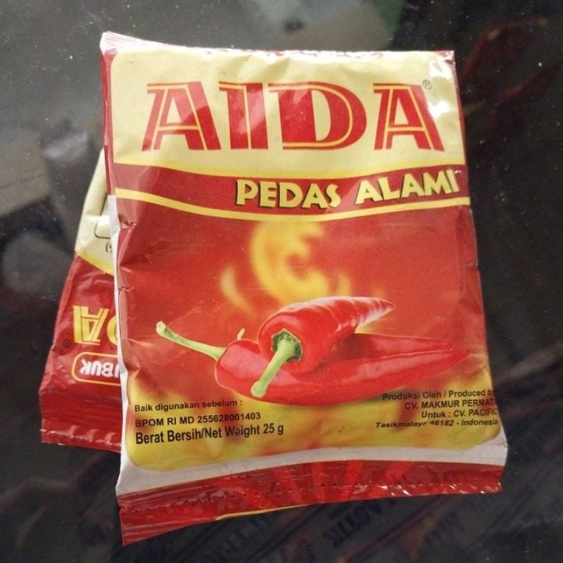 Cabe Bubuk Merek "AIDA" - 25gr Cabai Giling Asli