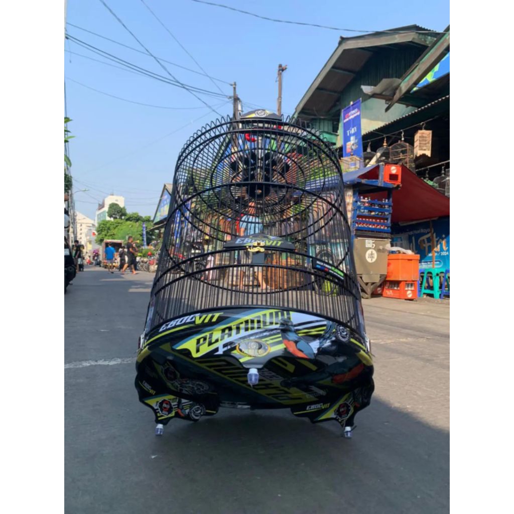 SANGKAR MURAI EBOD JAYA PLATINUM PVC DECAL JERUJI FIBER NO 2