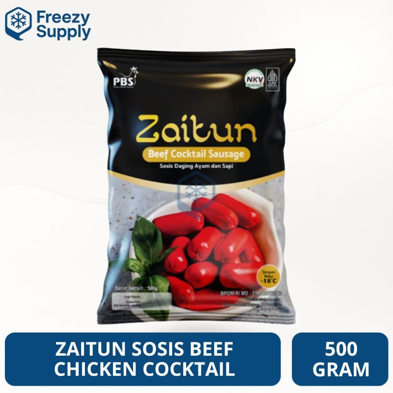Zaitun Sosis Beef & Chicken Cocktail 500 Gram