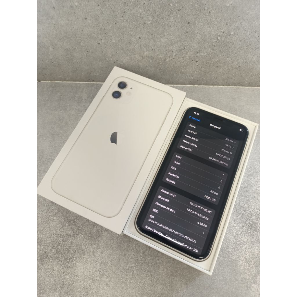 Iphone 11 64 ibox resmi original fullset normal