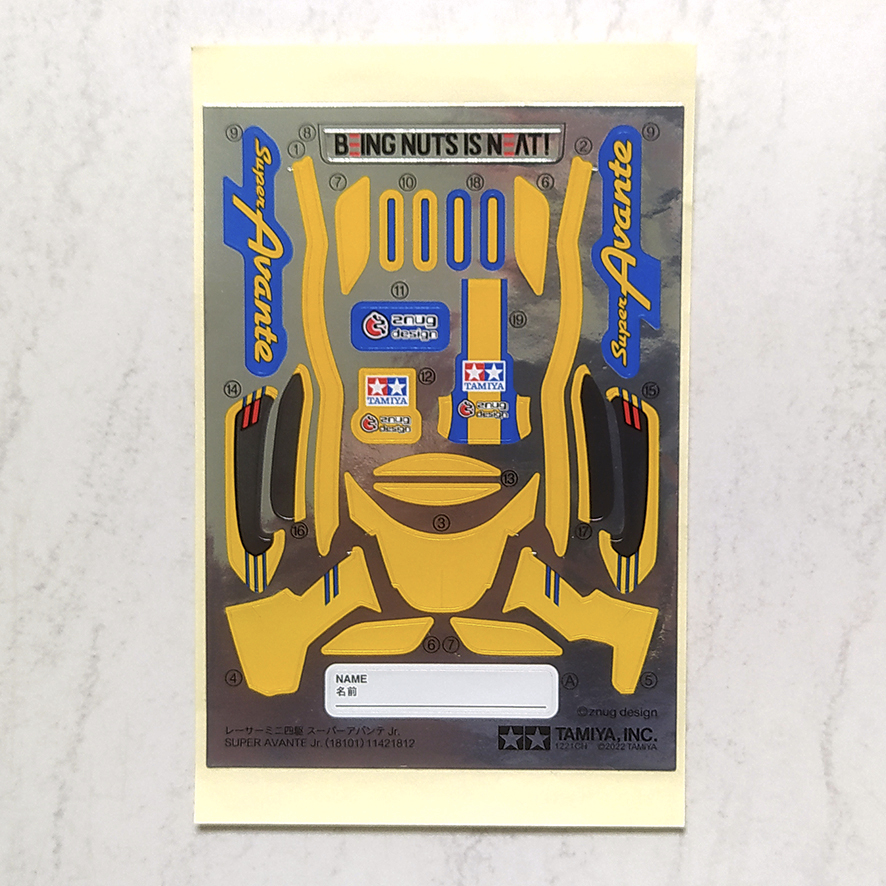 Stiker Tamiya Super Avante