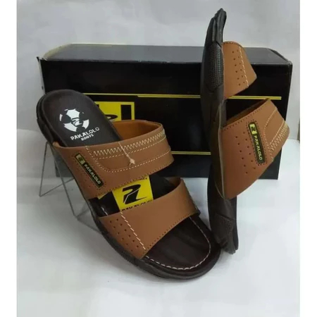 SANDAL KULIT PAKALOLO ORIGINAL SANDAL PRIA SANDAL SLOP SANDAL CASUAL PAKALOLO WARNA TAN