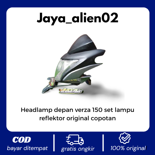 Headlamp depan honda verza 150 set lampu reflektor original copotan -hitam