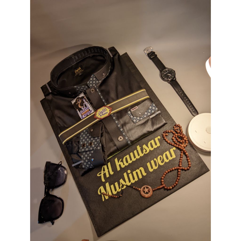 jubah al Kautsar polyester manset premium jubah temboro gamis pria