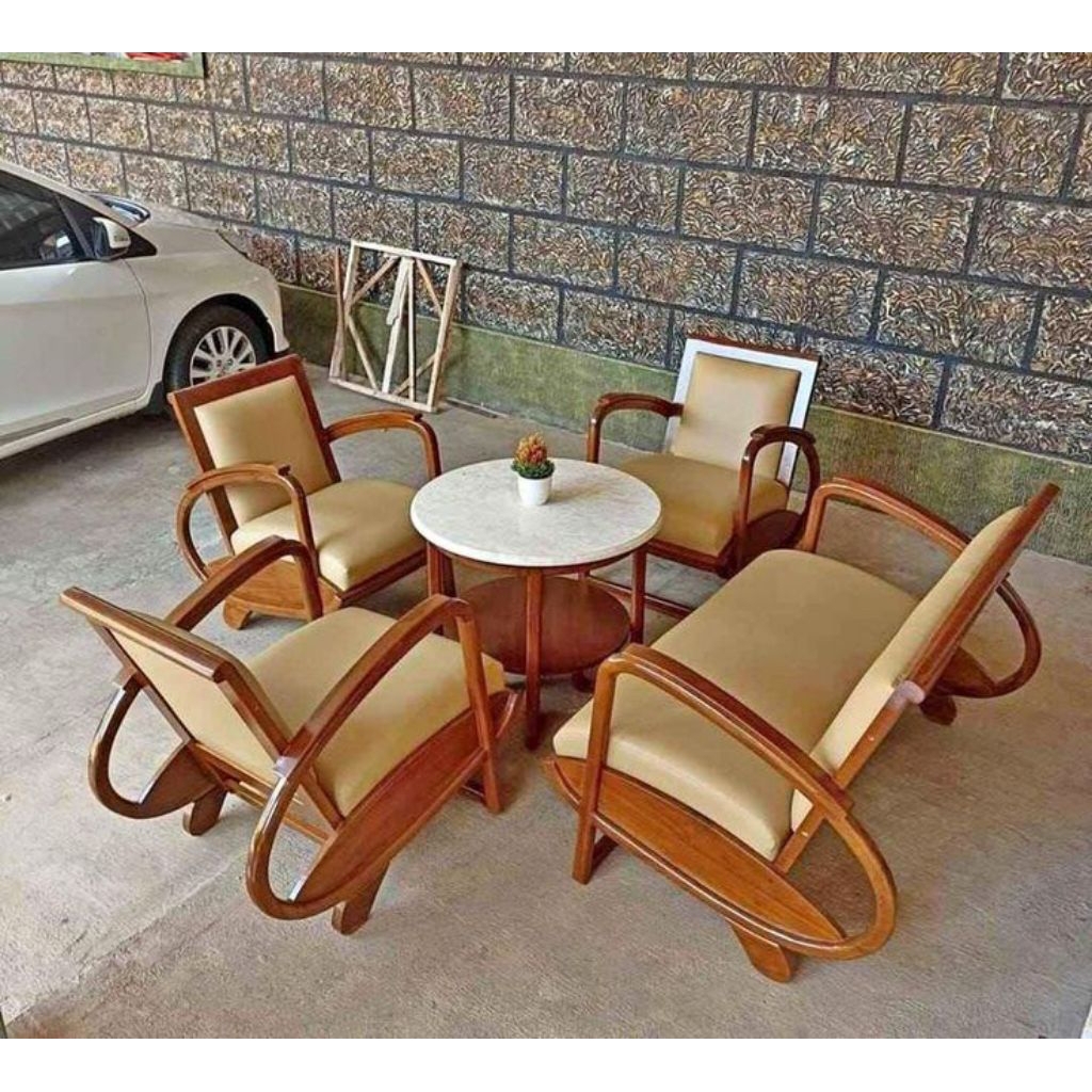 kursi tamu sedan klasik kursi tamu jati Jepara kursi tamu busa jok meja tamu marmer mewah elegan