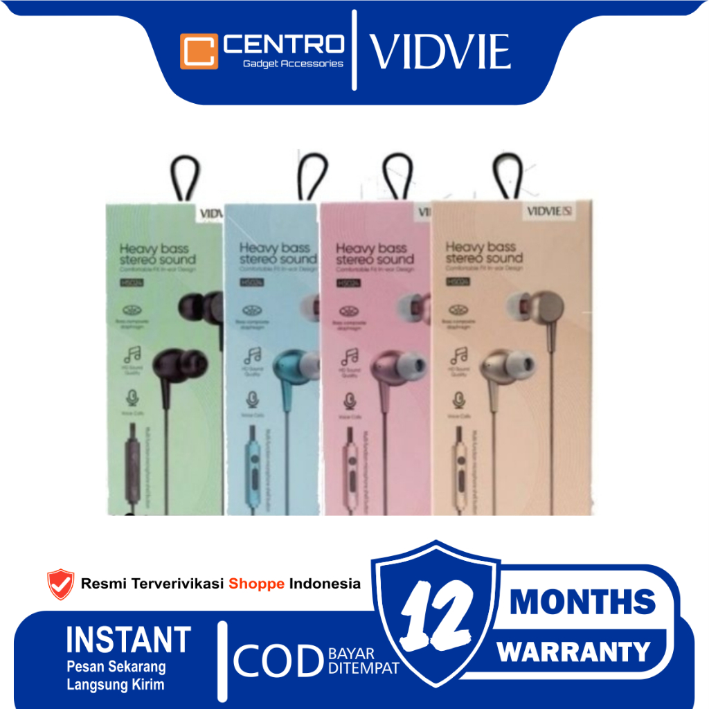 Vidvie S Headset Handsfree Earphone HS024 / Vidvie