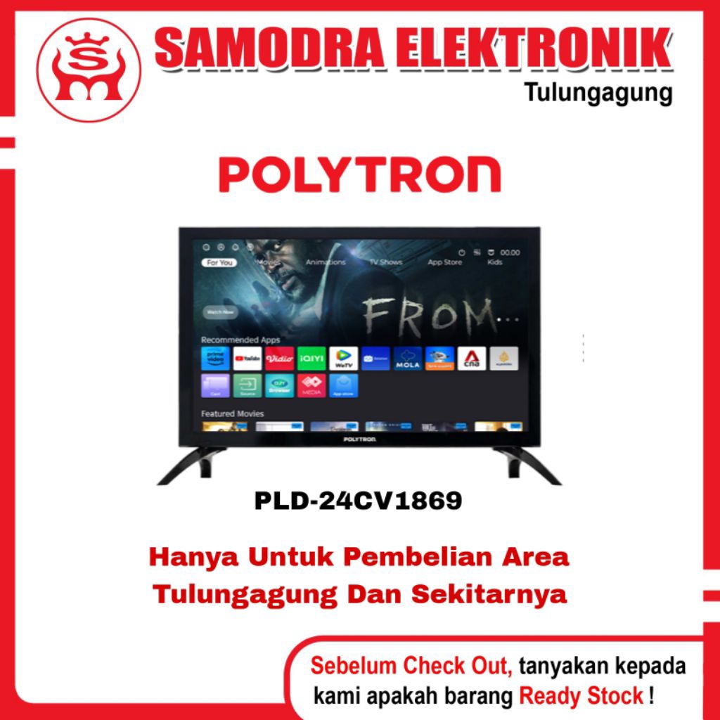 LED TV POLYTRON PLD-24CV1869 | Led 24 Inch Smart Tv Lite Polytron