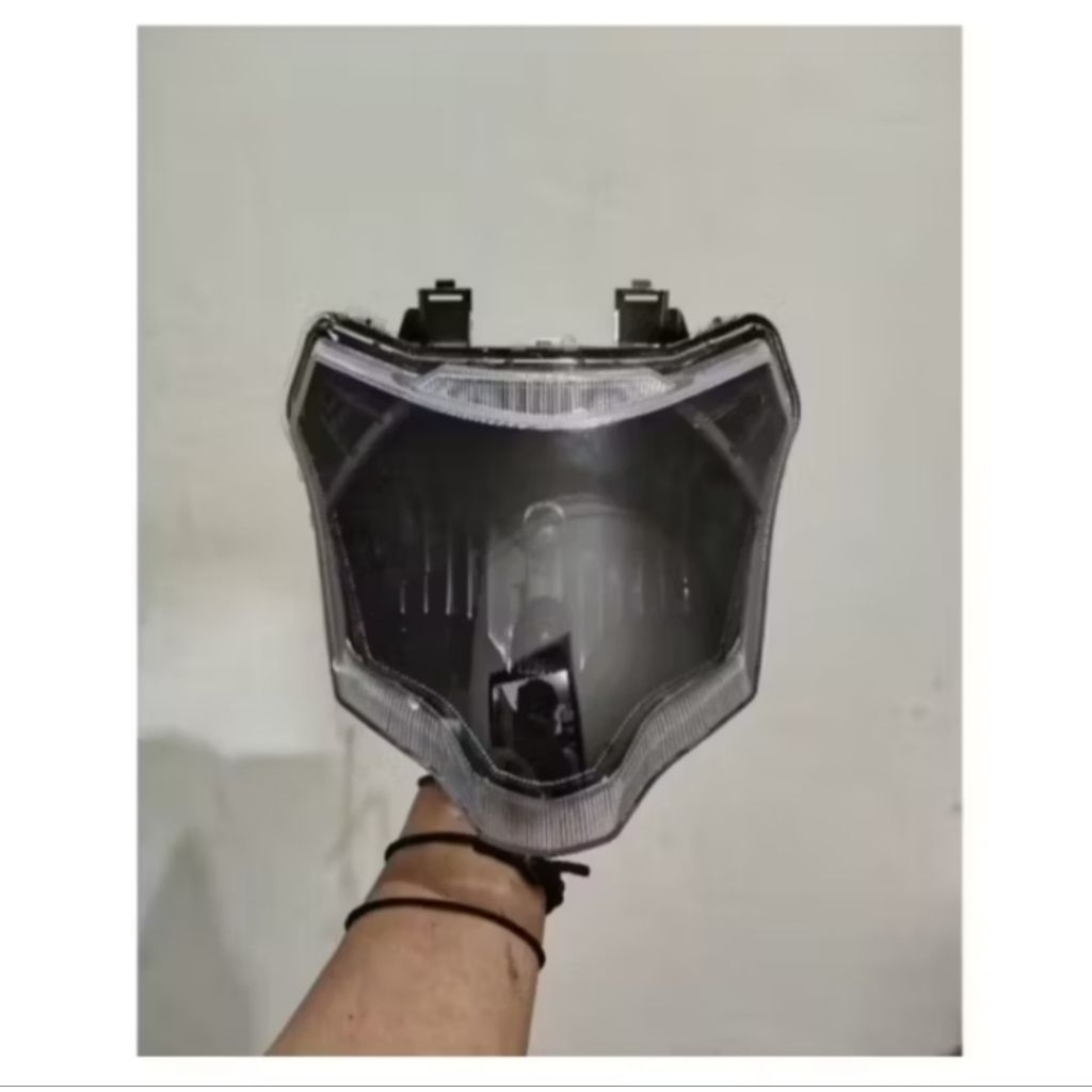 Headlamp Lampu Depan Vixion New NVA Tanpa Frame Costum Hitam