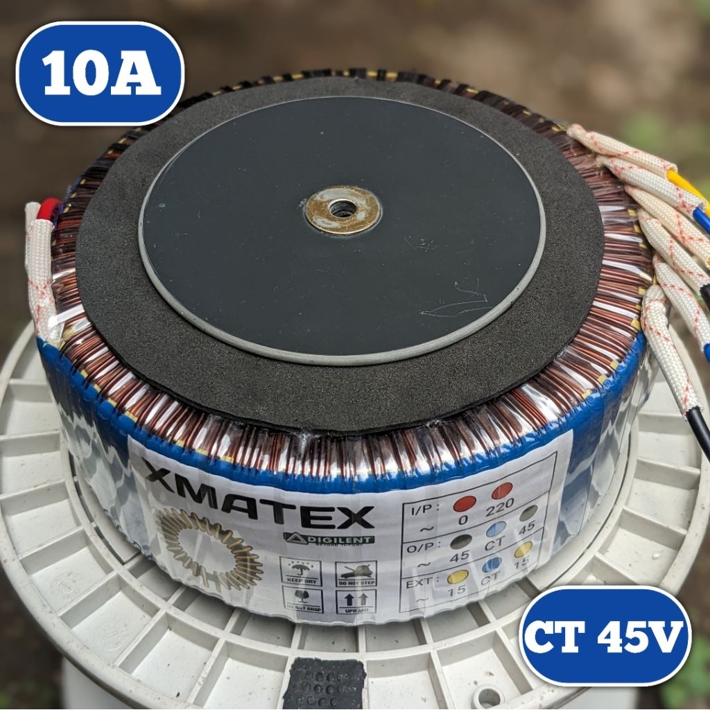 Trafo Donat 10A CT 45V Biru
