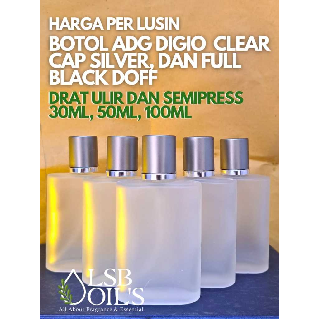 namestoreid 1 LUSIN BOTOL ADG DIGIO 30ML, 50ML, 100ML DOFF - BOTOL ADG DIGIO CLEAR FULLBLACK DOFF