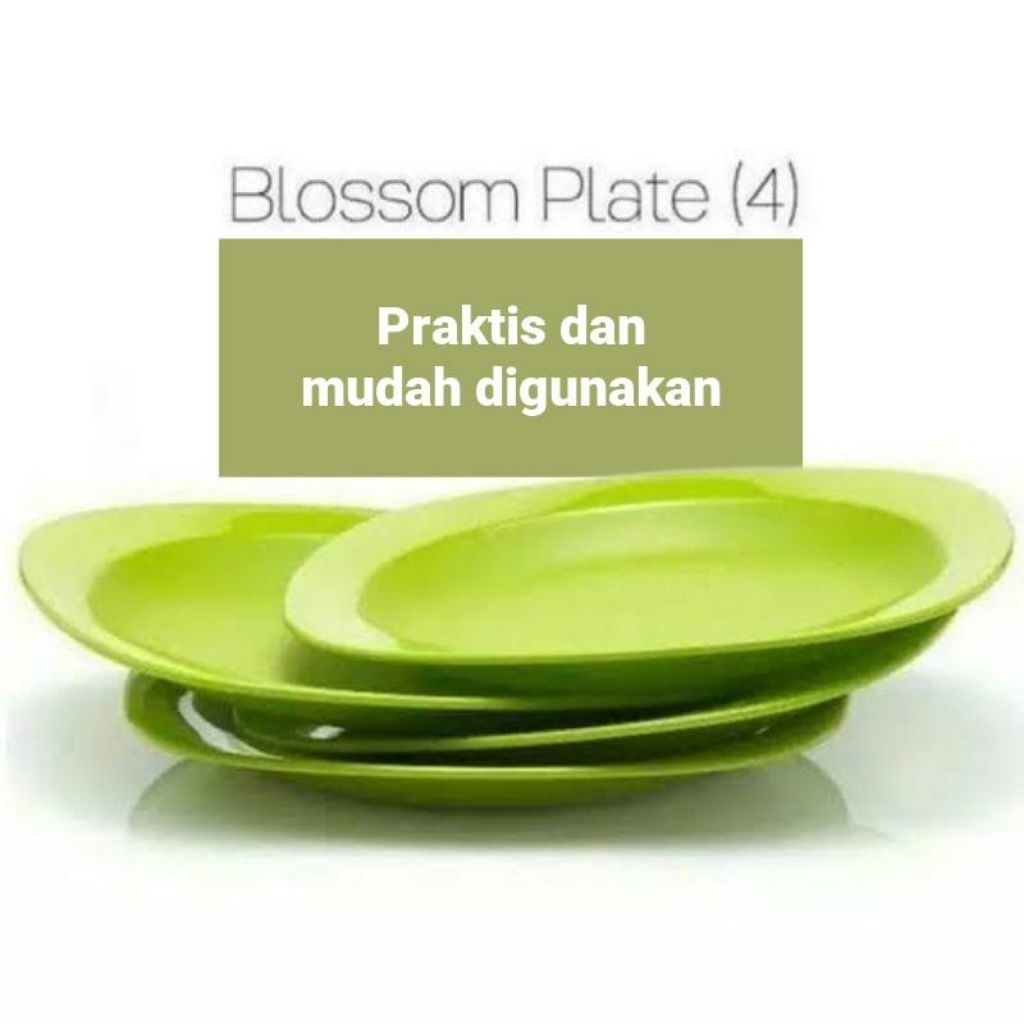 NEW TUPPERWARE BLOSSOM PLATE HIJAU (4)