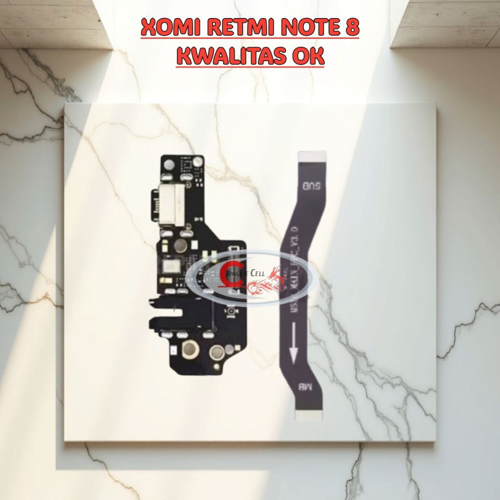 FLEXIBLE RETMI NOTE 8 CHARGER + BOARD XOMI  / FLEXIBEL MAIN BOARD RETMI NOTE 8