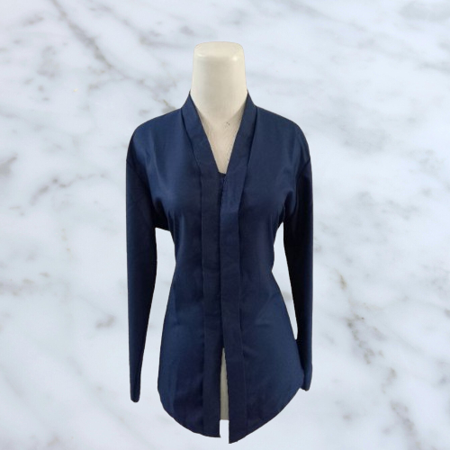 Kebaya Kartini Polos Bahan Katun Toyobo Lengan Panjang