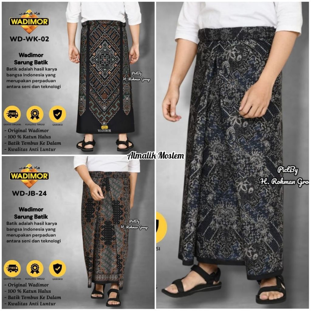 Sarung Wadimor Batik Jawa kain sarung katun lembut pria dewasa motif batik elegan
