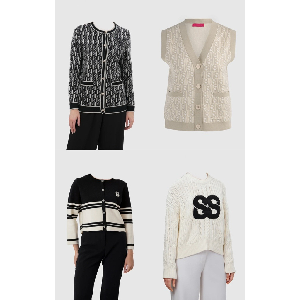 [baca deskripsi‼️] BUTTONSCARVES LEENA MONOGRAM CARDIGAN LEENA MONOGRAM VEST BUTTONSCARVES ALEXA CRO