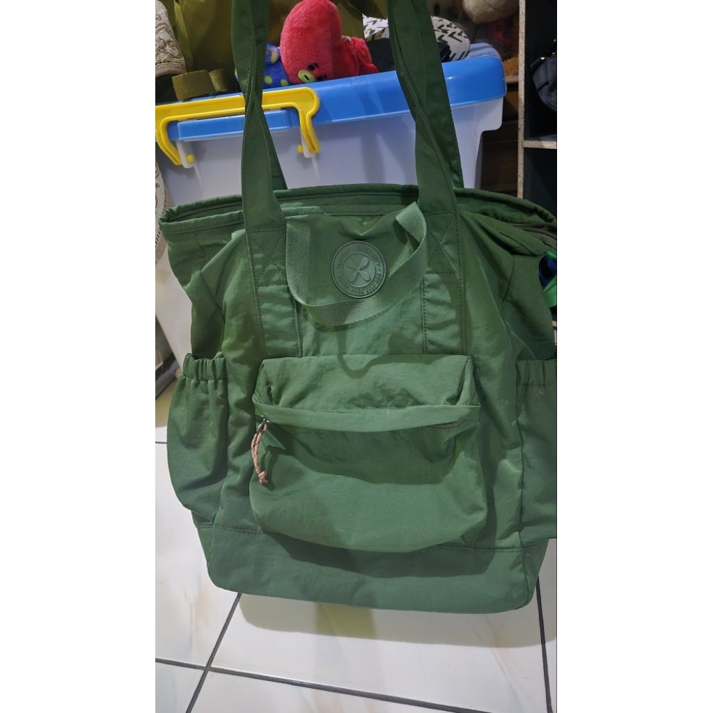 Tas Jinjing Exsport Daily Casual Totepack - Hijau Army PRELOVED