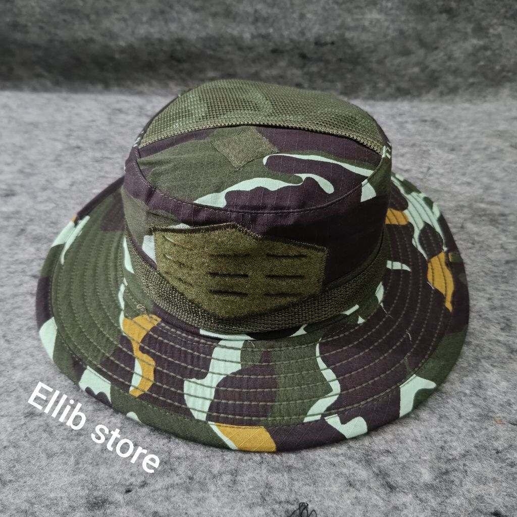 Topi Rimba Tactical Loreng Brimob Laser Cutting / Topi Rimba Loreng Brimob / Topi Rimba Brimob