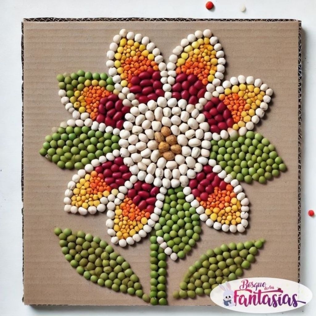 kolase biji bijian aesthetic ukuran kertas f4