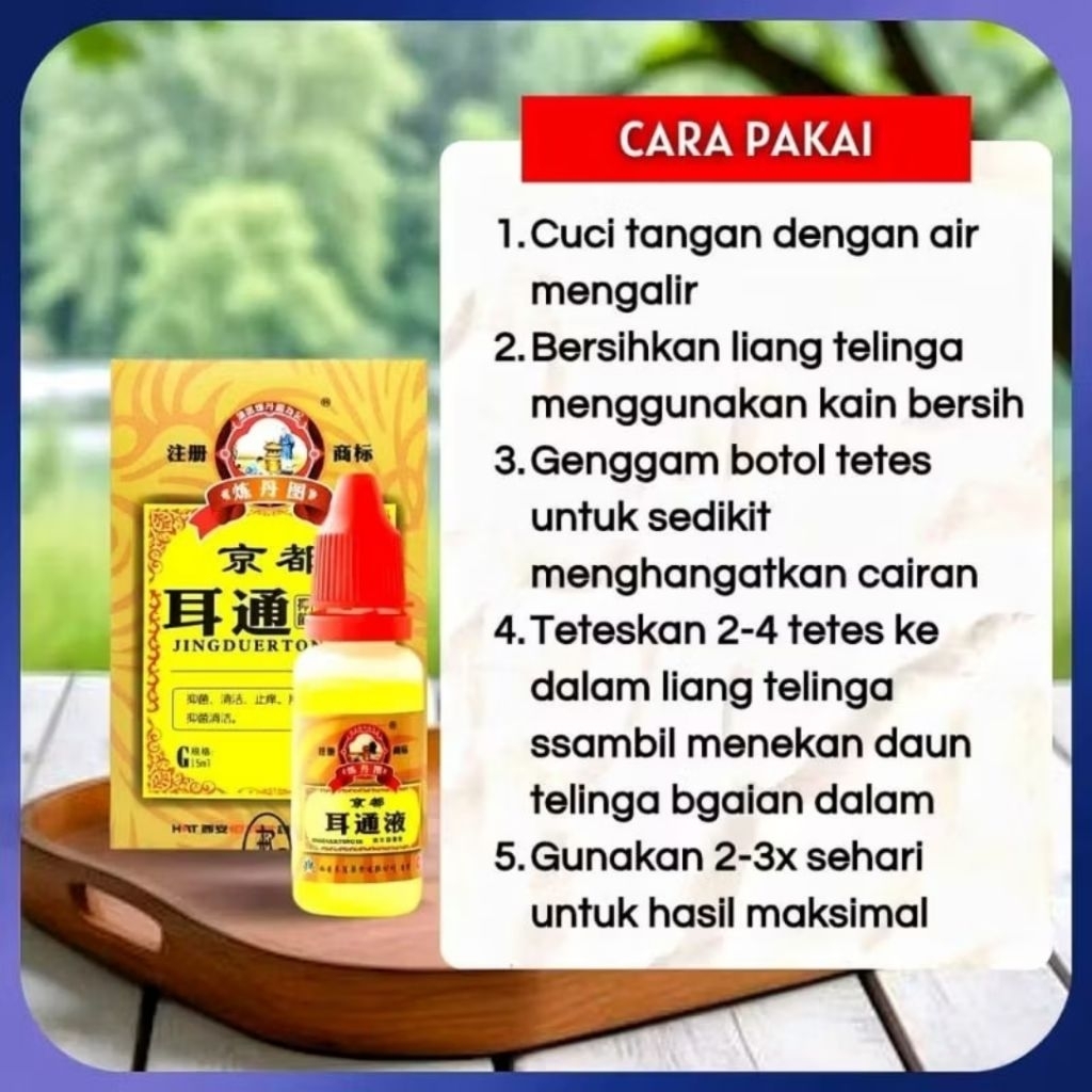 Obat Tetes Telinga Jingduertongye Pembersih Kotoran Telinga Herbal