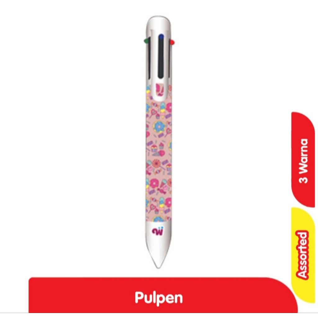 Wiggle Pulpen 3 Warna Assorted