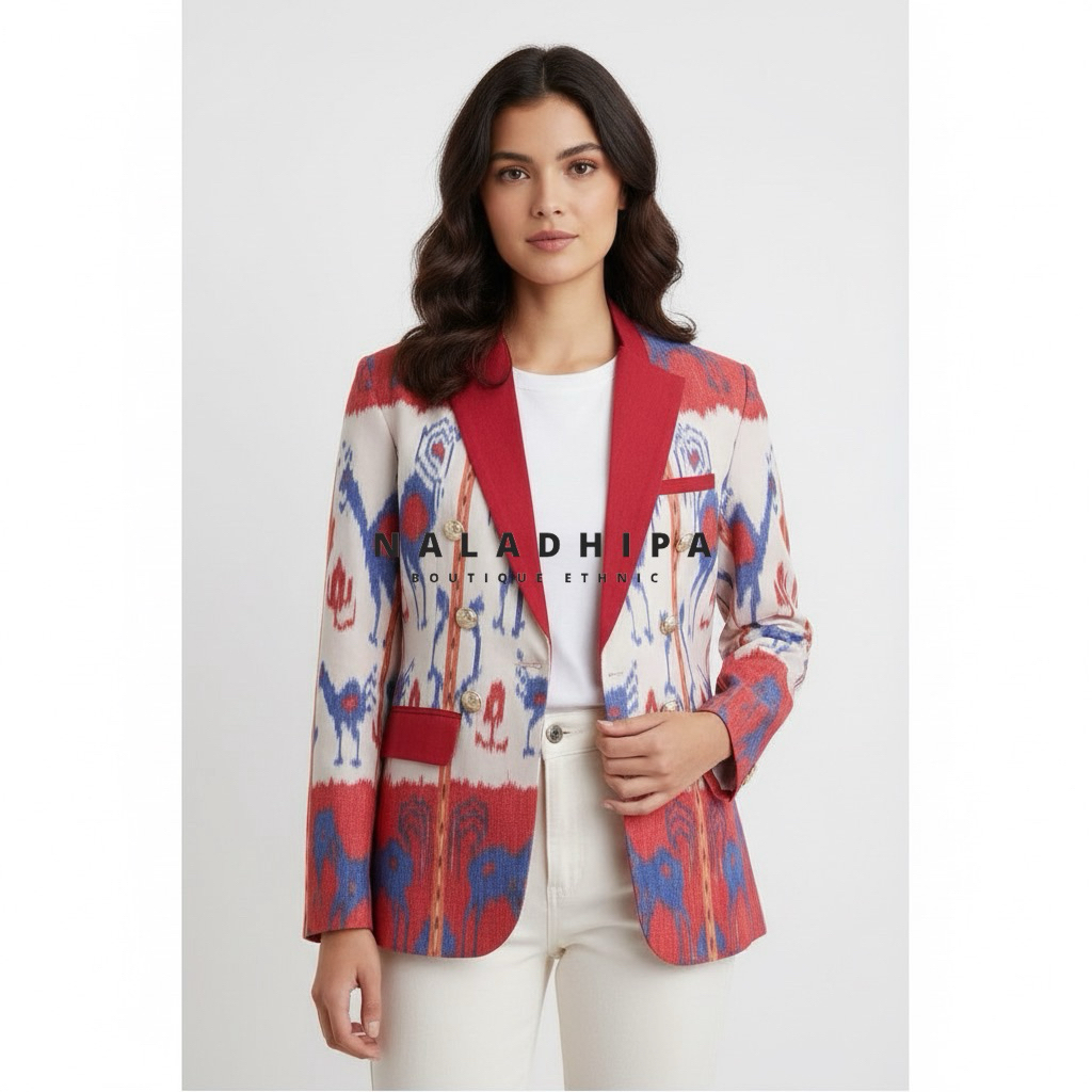 NALADHIPA BLAZER TENUN (NIRMALA BLAZER) BLAZER TENUN IKAT PREMIUM MOTIF SUMBA