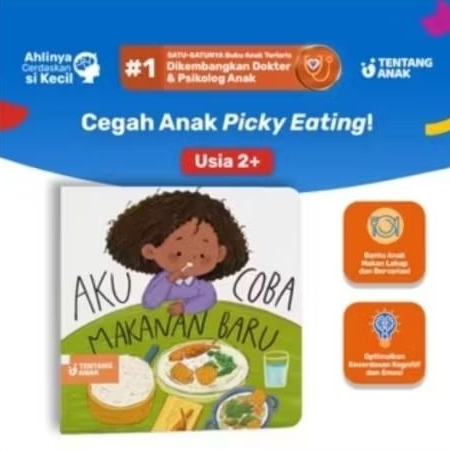 Tentang Anak - Boardbook Aku Coba Makanan Baru Buku Cerita Anak Bergambar