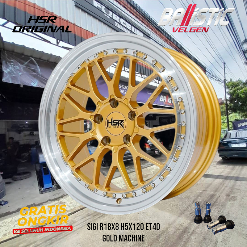 VELG MOBIL HONDA CIVIC ACCORD BRV ODYSSEY STREEM HRV DLL VELG HSR SIGI R18 LUBANG 5 GOLD POLIS