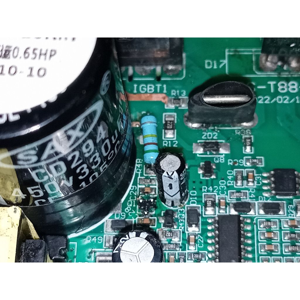 contoh perbaikan mesin modul PCB treadmill TWEN E6 kena kencing tikus