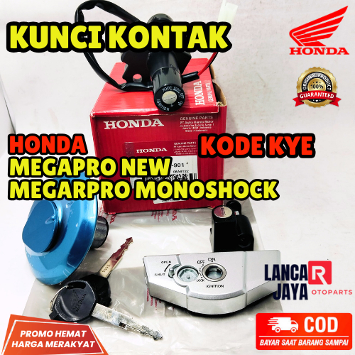 KUNCI KONTAK SET HONDA KYE | HONDA MEGAPRO NEW, MEGAPRO MONOSHOCK KUNCI KONTAK SET KOMPLIT ORIGINAL