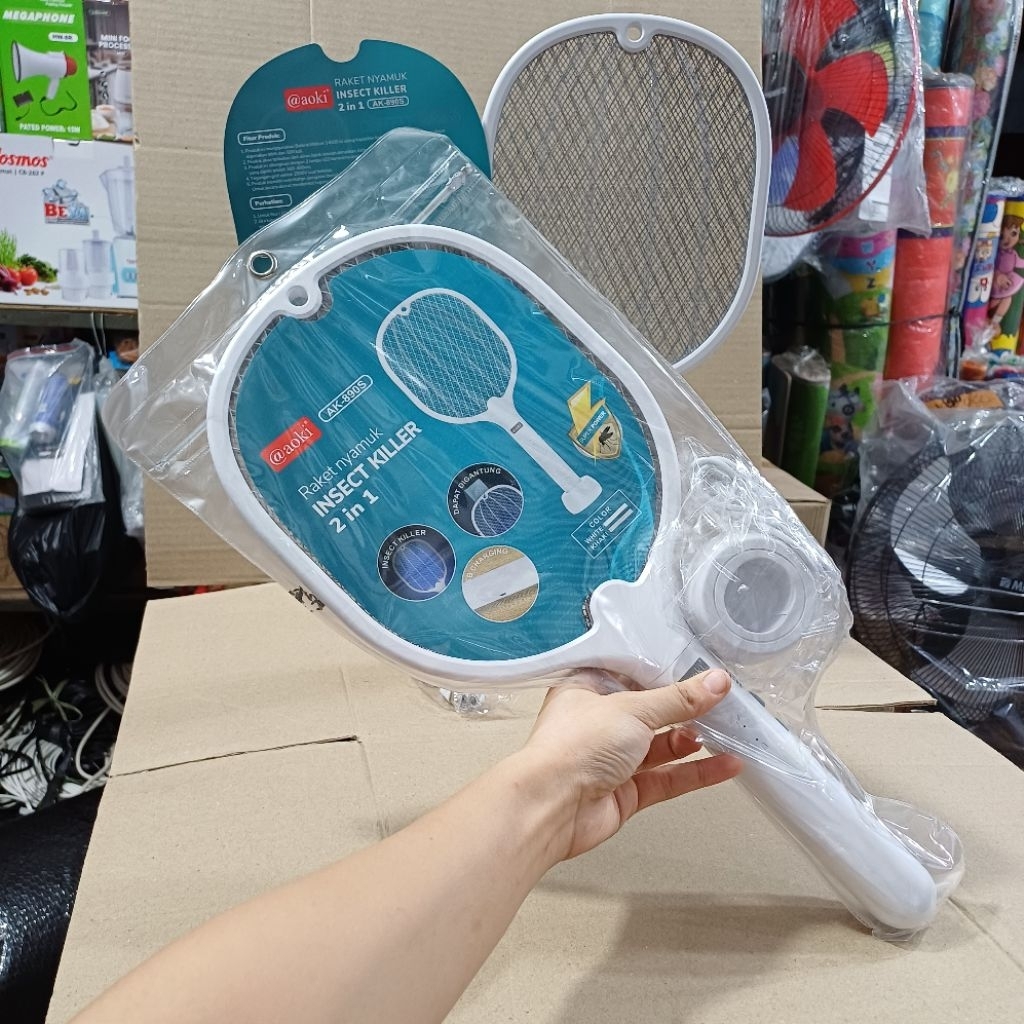 Raket Nyamuk AK 890S raket dengan lampu Ultra violet untuk perangkap nyamul