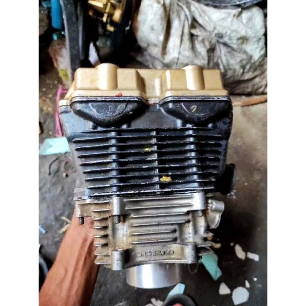 BLOK HEAD/BLOK KLEP+BORING 1 SET SUZUKI SATRIA FU COPOTAN ORIGINAL