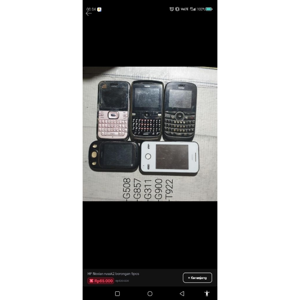 Nexian HP Nostalgia borongan 5 unit rusak2 minus2 seadanya