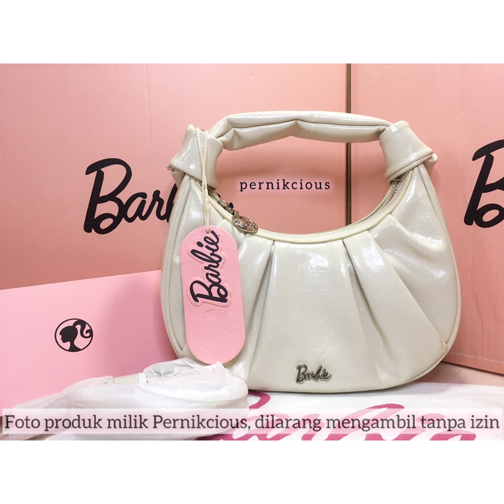 READY INSTAN TAS BARBIE SABIT IVORY ORIGINAL HANDBAG SHOULDER BAG SLING BAG MEWAH ELEGAN