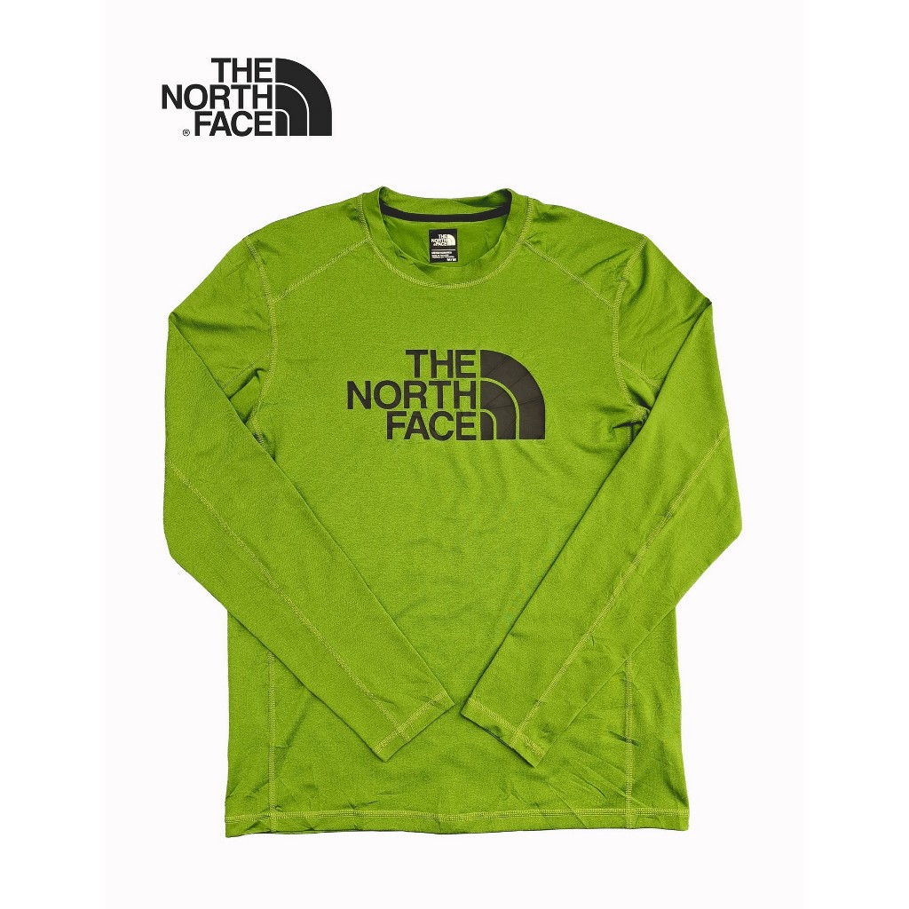 Kaos Lengan Panjang The North Face Original – Hijau Outdoor Hiking QuickDry