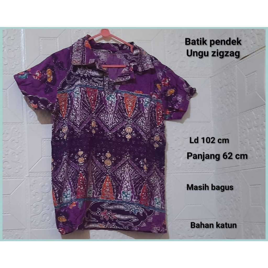 Baju batik wanita lengan pendek prelove atasan formal perempuan dewasa remaja baju kondangan murah