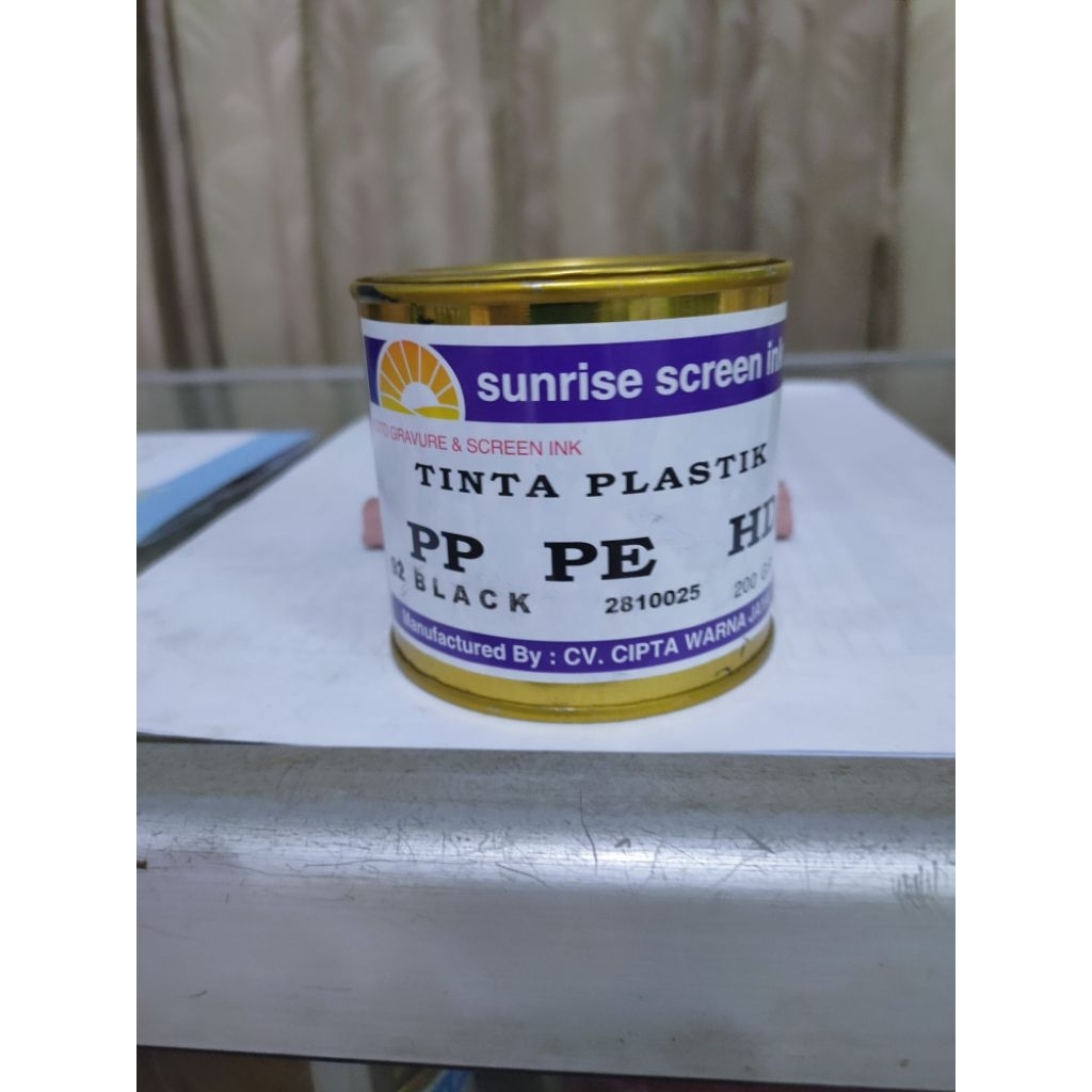 Tinta plastik sablon stempel lukis cat minyak sunrise 200grm
