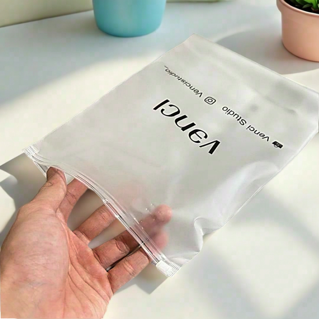 Ziplock custom Zipper Bag Organizer bag Transparan Doff portrait (Min 50pcs) Potrait custom sablon P