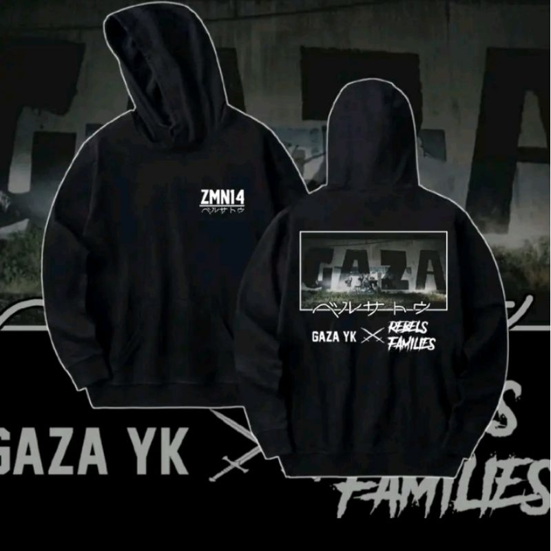 Hoodie Gaza YX Rebels Families Unisex Fleece Cotton Pria Wanita