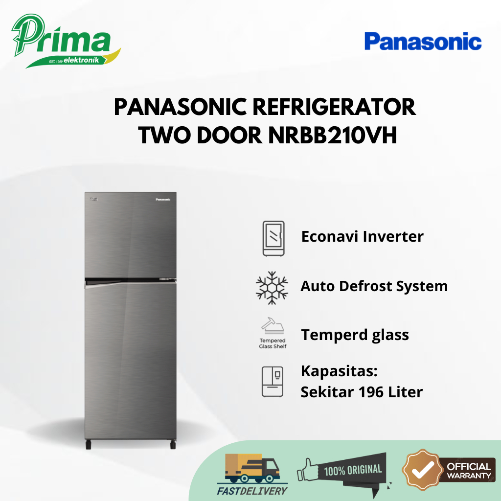 PANASONIC REFRIGERATOR TWO DOOR NRBB210VH NEW
