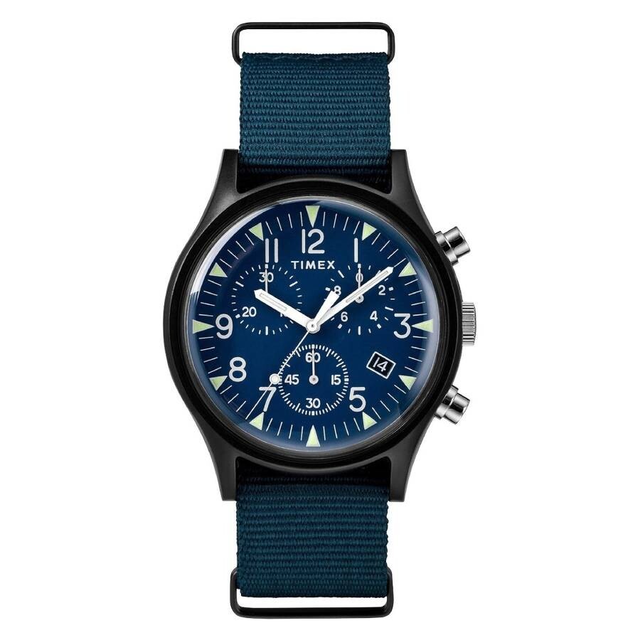 Timex MK1 TW2R67600 Chronograph Mens Blue Navy Dial Blue Navy Nylon Strap